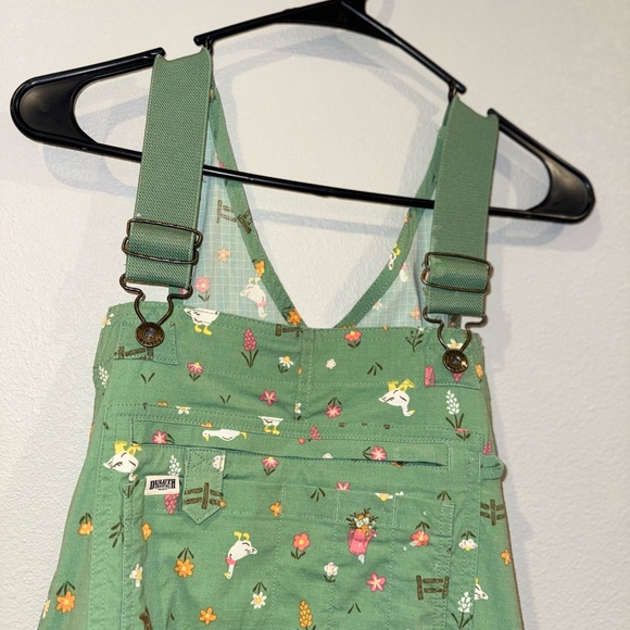 Duluth Heirloom Gardening Bib Overalls Women’s L Garden Geese 35” Inseam - Picture 9 of 11